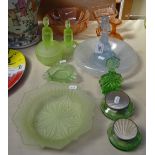 Various Art Deco glassware