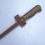 A brass-handled Antique bayonet, 25"