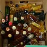 3 boxfuls of miniature liqueurs, Port, and spirits
