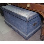 A Victorian stained pine carpenter's tool chest, W91cm