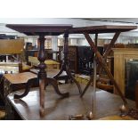 2 19th century mahogany tilt-top tripod tables, and another
