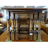 A oak nest of 3 occasional tables, W60cm