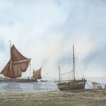 Alan Whitehead, a pair of watercolours, in the barge match, and another, and a collection of other