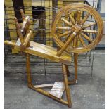 An elm spinning wheel