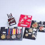 SAS souvenir, 4 Nigerian military medals, various military badges