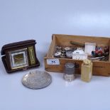 Watchmaker's parts, miniature cloisonne vase, Oriental items etc