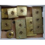 Various Vintage brass light switches