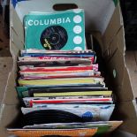 A box of 45 rpm records