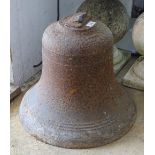 A 19th century cast-iron bell, H40cm