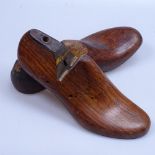 A pair of Antique wooden shoe trees, and various others