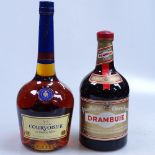 A litre of Courvoisier Cognac, and a litre of Drambuie