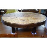 A Roger Capron, French, Vintage herbariam circular tile-top coffee table, W95cm, H32cm