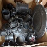 Victorian and other pewter mugs
