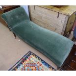 An Edwardian upholstered daybed, L180cm