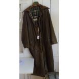 A Barbour Burghley men's wax country jacket, 34"
