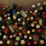 A large quantity of miniature Whiskeys, Port and liqueurs