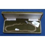 A 9ct gold open inter-woven circular link necklace, overall length 45cm