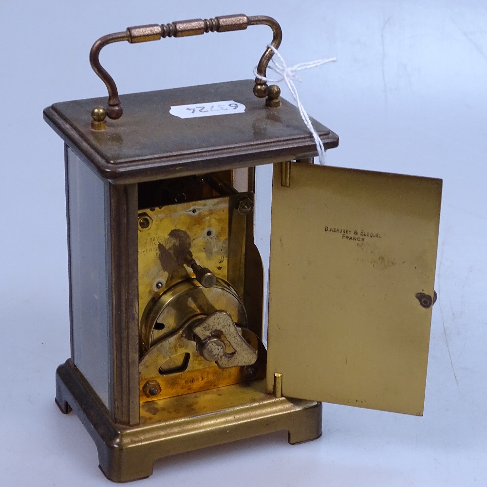 A Bayard Paris 8-day brass carriage clock, 4.5" - Image 2 of 2