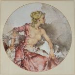 William Russell Flint, a pair of coloured prints, framed