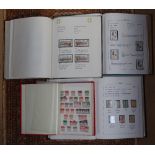 A quantity of postage stamp albums, some with stamps in