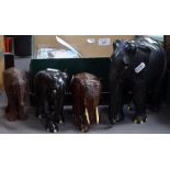 2 ebony elephants, and 2 others