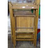 A set of 4 George VI folding chairs