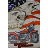 Clive Fredriksson, an oil on panel, "Harley Davidson", framed
