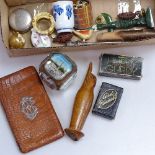 Oriental items, box etc