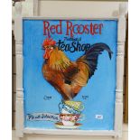 Clive Fredriksson, advertising sign, "Red Rooster Traditional Tea Shop"