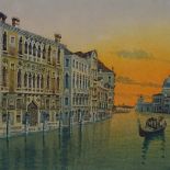 G Saetta, watercolour, study of Venice, framed