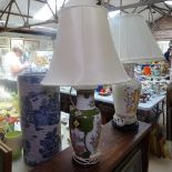 Two Oriental design table lamps