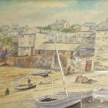 Ruth Pinder, watercolour, beached fishing boats