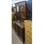 A Victorian mahogany 2-section library bookcase, W122cm, D,52cm, H200cm