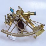 A brass sextant by Dobbie Son & Hutton Fenchurch Street London