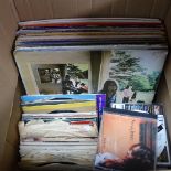 A box of LPs and 45s