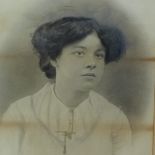 A pair of Edwardian photographs, framed