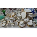 Extensive Rosenthal porcelain dinner service, with gold patterned borders, and matching tea and