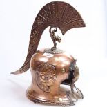 A reproduction copper Legionnaire's helmet, 14"