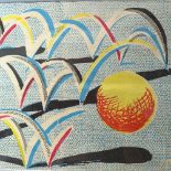David Hockney, colour print, a bounce for Bradford