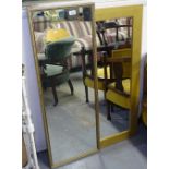 2 modern framed wall mirrors