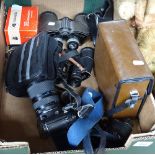 Binoculars, opera glasses, Chinon camera etc