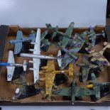 A collection of diecast model fighter aircraft