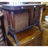 A Victorian mahogany stretcher table