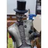 An Austin Productions, composition figure of a man wearing a top hat, 24"