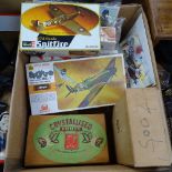 Boxed Revell Spitfire kits, Airfix kits etc