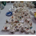 Large collection of miniature Crested ware items