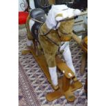 Mamas and Papas, "Daisy and Tom" upholstered rocking horse, L120cm