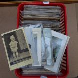 A box of topographical postcards