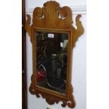 A Georgian style mahogany-framed mirror, W43cm