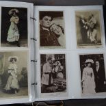 An album with 280 postcards of Edwardian actors and actresses